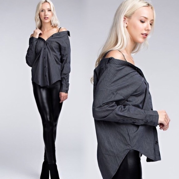 Striped relaxed long sleeve top - Picture 3 of 8